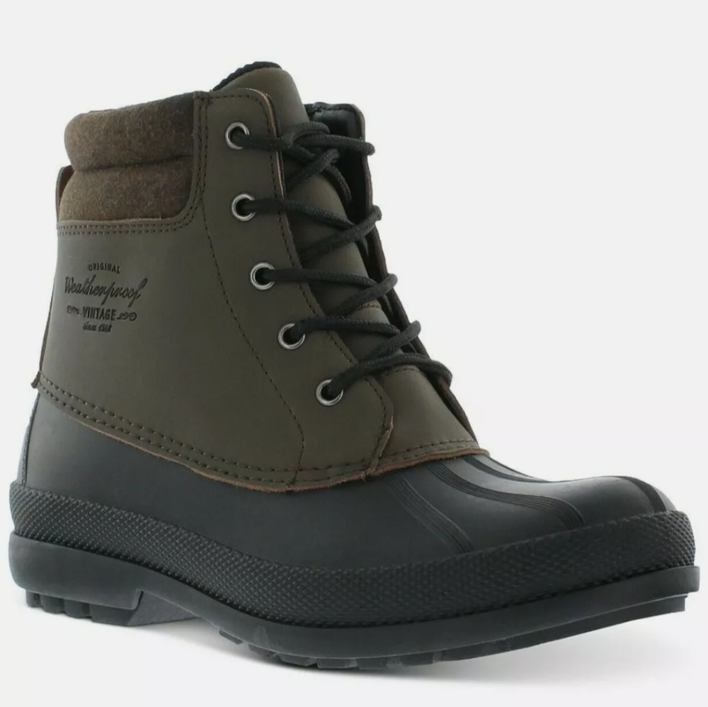 NWT Weatherprooof Vintage Men's Luke Waterproof Commuter Boots Brown Size 13M